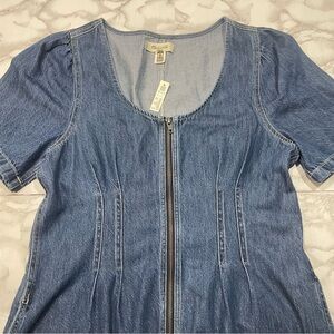 Madewell Denim Darted Mini Dress in Pixie Wash
